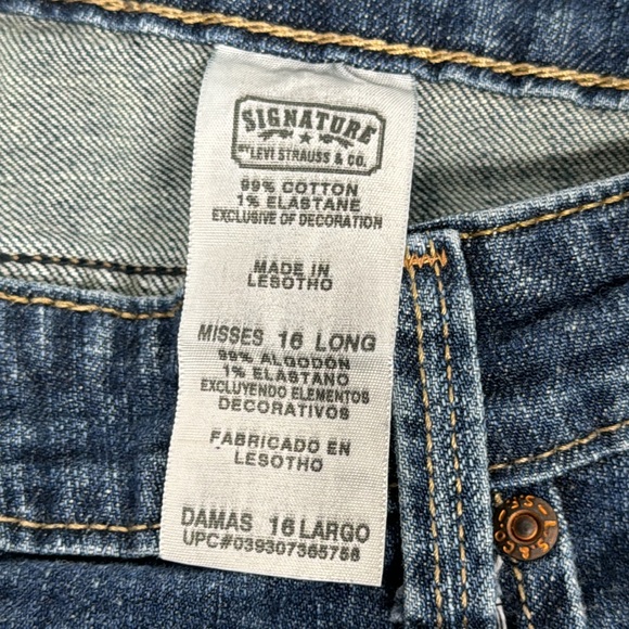 Levi’s Signature Low Rise Boot Cut Jeans Denim Medium Wash size 16 Long Western - Picture 7 of 12